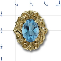 81030 Aquamarine Bracelet Slide 